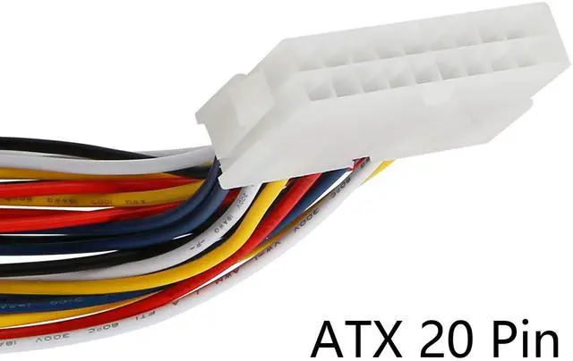 Alt view image 2 of 6 - Vszerda 30cm ATX 20 Pin Male to 20 Pin Female Power Supply Extension Cable for Computer PC