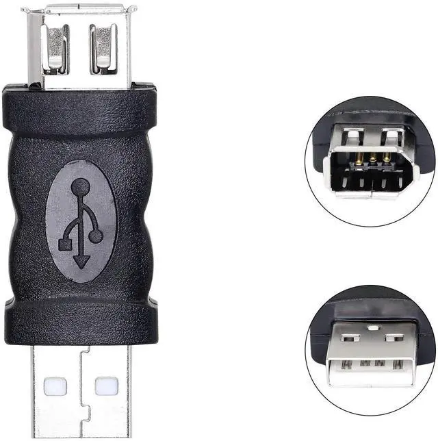 Alt view image 4 of 6 - Vszerda Firewire IEEE 1394 6 Pin Female to USB Male Adapter Convertor for Printer, Digital Camera, PDA, Scanner, Hard Disk