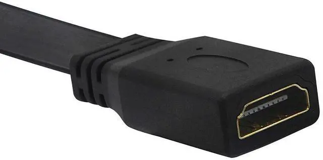Alt view image 6 of 7 - Vszerda 1FT Flat Slim High Speed HDMI Extension Cable A Female to 90 Degree Down Angle A Male Cord