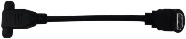 Alt view image 3 of 6 - Vszerda 15cm 6inch High Speed HDMI 2.0 Up Angle HDMI 2.0 Male to Female Extension Cable with Screw Hole Panel Mount Support 4K 60Hz Resolution for Blu Ray Player, 3D TV, Roku, Xbox360 (Black) (U)