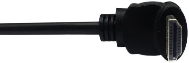 Alt view image 6 of 6 - Vszerda 15cm 6inch High Speed HDMI 2.0 Up Angle HDMI 2.0 Male to Female Extension Cable with Screw Hole Panel Mount Support 4K 60Hz Resolution for Blu Ray Player, 3D TV, Roku, Xbox360 (Black) (U)