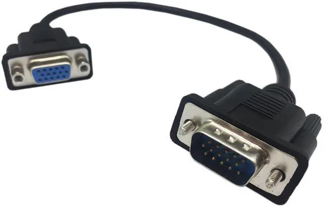 Alt view image 3 of 7 - Vszerda 1ft VGA SVGA 15 Pin HD15 Male to Female Adapter Video Monitor Extension Cable for PC Laptop TV Porjector(mf)