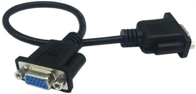 Alt view image 3 of 7 - Vszerda 1ft VGA SVGA 15 Pin HD15 Female to Female Gender Changer Adapter Extension Video Monitor Cable for PC Laptop TV Porjectorff