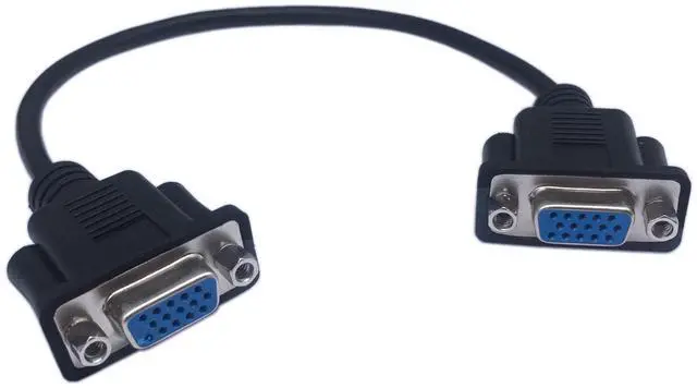 Main image of Vszerda 1ft VGA SVGA 15 Pin HD15 Female to Female Gender Changer Adapter Extension Video Monitor Cable for PC Laptop TV Porjectorff