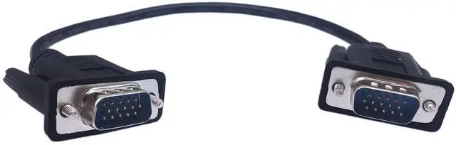 Main image of Vszerda 1ft VGA SVGA 15 Pin HD15 Male to Male Adapter Video Monitor Cable for PC Laptop TV Porjector(mm)