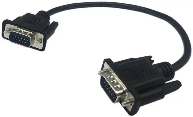 Alt view image 2 of 7 - Vszerda 1ft VGA SVGA 15 Pin HD15 Male to Male Adapter Video Monitor Cable for PC Laptop TV Porjector(mm)