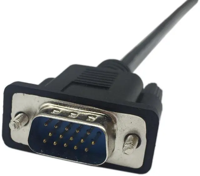 Alt view image 6 of 7 - Vszerda 1ft VGA SVGA 15 Pin HD15 Male to Male Adapter Video Monitor Cable for PC Laptop TV Porjector(mm)