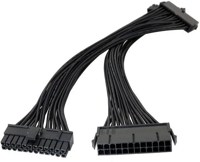 Alt view image 4 of 5 - Vszerda ATX Extension Cable 2PCS 12.6 inches / 32 cm ATX Motherboard 24 Pin Male to 24 Pin Female Power Supply Extension Cable for Internal PC PSU Power