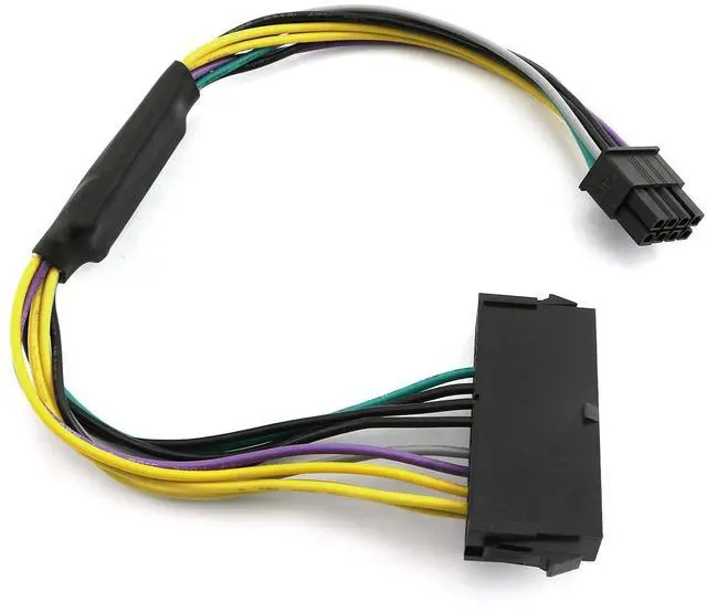 Alt view image 3 of 5 - Vszerda 11 Inch 24-Pin to 8-Pin 18AWG ATX PSU Power Supply Adapter Cable for Motherboards 2PCS