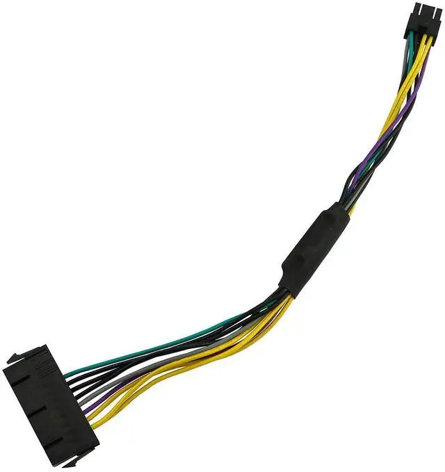 Alt view image 2 of 5 - Vszerda 11 Inch 24-Pin to 8-Pin 18AWG ATX PSU Power Supply Adapter Cable for Motherboards 2PCS