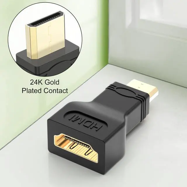 Alt view image 5 of 6 - Vszerda Mini HDMI Adapter (2 Pack), Gold Plated HDMI Female to Mini HDMI Male Adapter Compatible with Digital Camera Camcorder Tablet Laptop