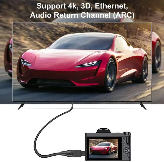 Alt view image 4 of 6 - Vszerda Micro to HDMI Adapter (5 Pack) - Gold Plated Female to Male Converter Compatible with Smartphone Camera