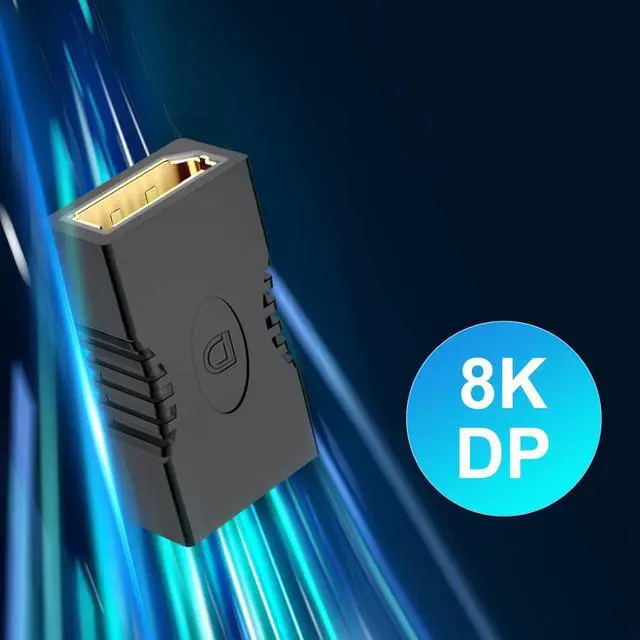 Alt view image 2 of 7 - Vszerda DisplayPort Coupler Adapters, 2-Pack Gold-Plated 4K DP Female to DP Female Coupler DisplayPort Extender, Support 3D 4K Ethernet