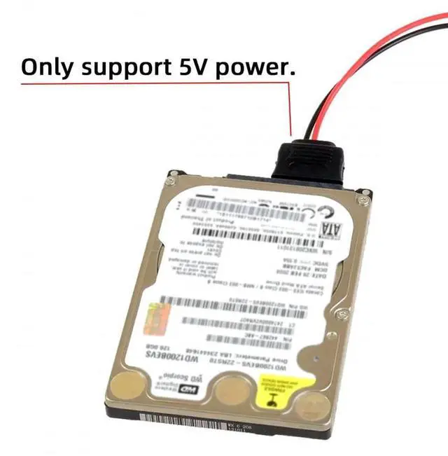 Alt view image 5 of 6 - Vszerda DC 5V USB Single to SATA 15Pin Power Cable for 2.5 inch SATA HDD SSD Disk Driver 5V 2A Max