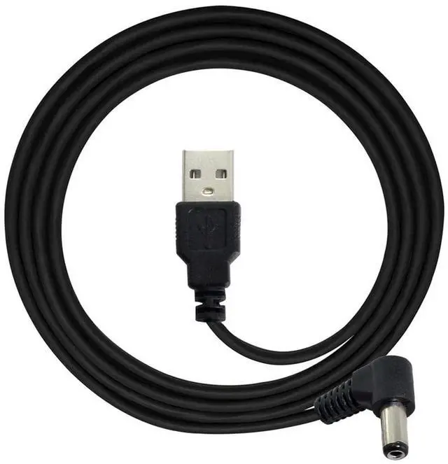 Alt view image 6 of 6 - Vszerda Cable USB2.0 A Type Male to Right Angled 5.5 x 1.5mm DC 5V Power Plug Barrel Connector 90 Degree Charge Cable 120CM