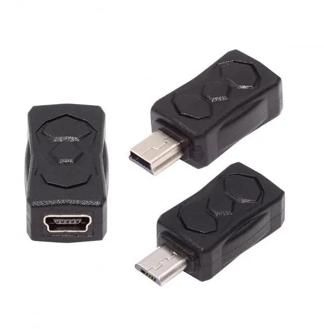 Main image of Vszerda Adapter 3pcs/lot Micro USB 2.0 to Mini USB 5Pin Male to Female Extension Data Power Adapter