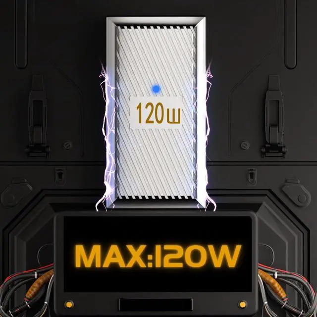 Alt view image 4 of 7 - Vszerda Adapter USB-C USB 3.1 Type C Male to USB 3.0 A Female 10Gbps OTG Data 120W Power Low Profile Angled Adapter Alloy Shell Mecha Cyberpunk Style