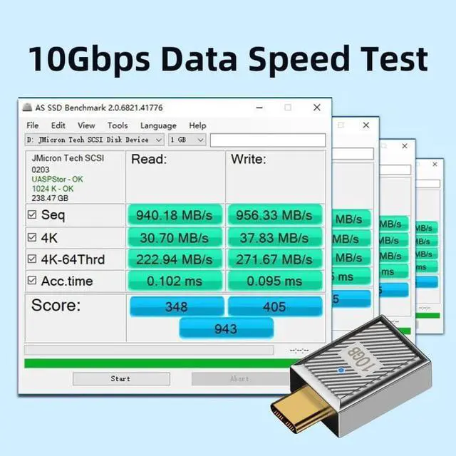 Alt view image 2 of 7 - Vszerda Adapter USB-C USB 3.1 Type C Male to USB 3.0 A Female 10Gbps OTG Data 120W Power Adapter Alloy Shell Mecha Cyberpunk Style