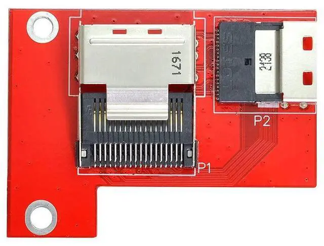 Main image of Vszerda PCI-Express 4.0 Slimline SAS SFF-8654 to Mini SAS SFF-8087 PCBA Female Adapter with Bracket