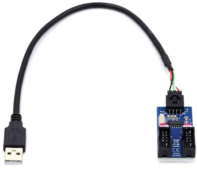 Alt view image 6 of 7 - Vszerda USB2.0 Motherboard Cable Type-A USB 2.0 Header 1 to 2 Female 10pin Extension Splitter Cable HUB Connector Adapter Port Multilier