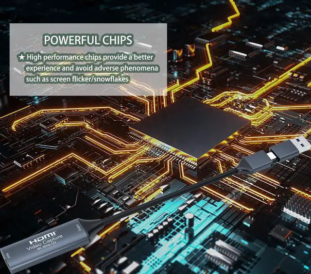 Alt view image 5 of 7 - Vszerda 4K HDMI to USB 3.0 Type C Video Capture Card 1080P 60FPS Cam Link Capture Adapter Screen Record Device for Streaming, Gaming, Video Conference, Teaching, Live Broadcasting