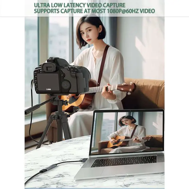 Alt view image 6 of 7 - Vszerda 4K HDMI to USB 3.0 Type C Video Capture Card 1080P 60FPS Cam Link Capture Adapter Screen Record Device for Streaming, Gaming, Video Conference, Teaching, Live Broadcasting