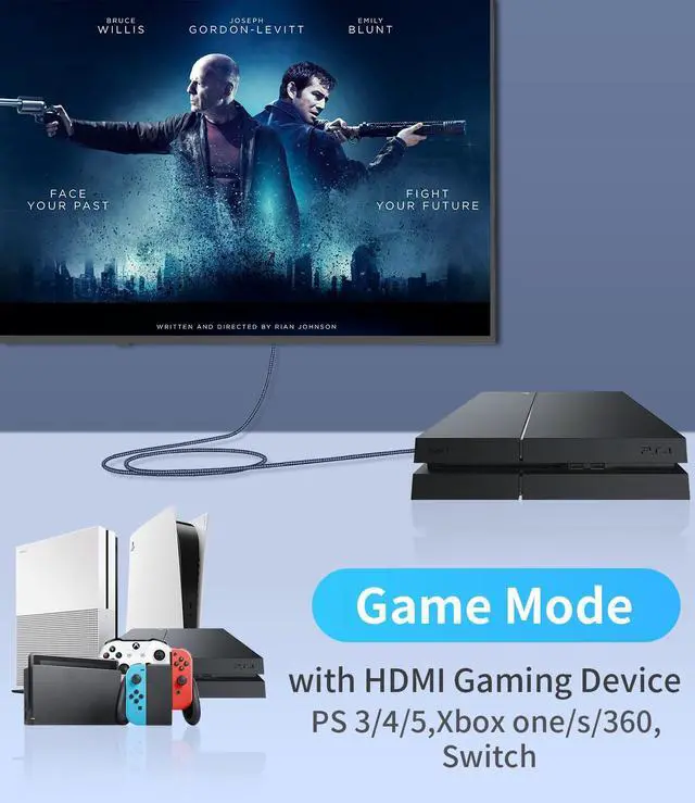 Alt view image 6 of 6 - Vszerda HDMI to Displayport Adapter 4K@60Hz, 2K@120Hz, 1080P@165Hz, HD (PC/Laptop) Male to DP (Monitor) Female Cable with USB Power Compatible with GPU,Laptop,AMD,NVIDIA,PS5,Xbox 20cm/0.65ft