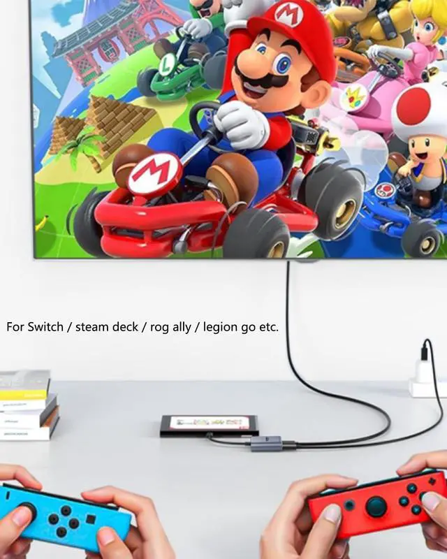 Alt view image 4 of 7 - Vszerda USB C to HDMI Adapter (4K@60Hz) 3-in-1 Multiport AV Converter with PD100W, USB 3.0 and HDMI Ports Compatible with MacBook Pro/Air, Switch, steam Deck, rog Ally iPhone, iPad Pro, Galaxy, etc.