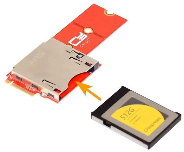 Alt view image 2 of 7 - Vszerda NVMe NGFF M.2 M-Key Mainboard to CF Express Extension Adapter M2 M-Key for CFE Type-B Support R5 Z6 Z7 Memory Card