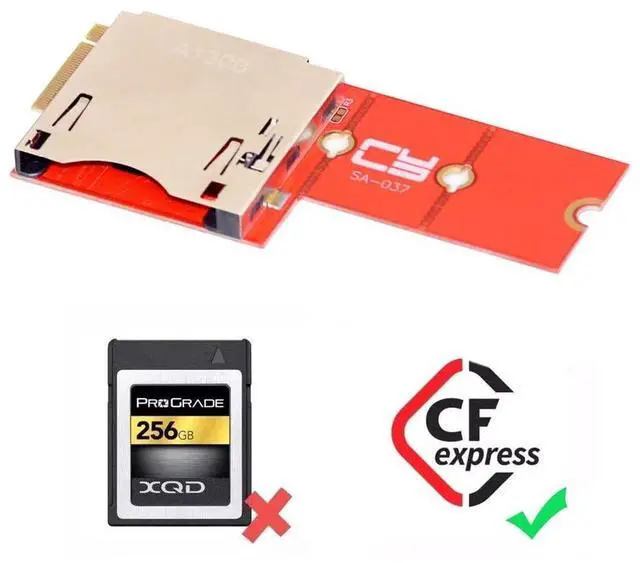 Alt view image 7 of 7 - Vszerda NVMe NGFF M.2 M-Key Mainboard to CF Express Extension Adapter M2 M-Key for CFE Type-B Support R5 Z6 Z7 Memory Card