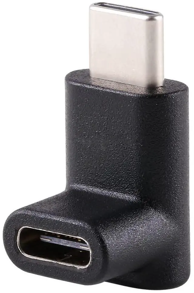 Alt view image 6 of 7 - Vszerda 90 Degree Up or Down Angled Reversible USB 3.1 Type-C Male to Female Extension Power Data Video Adapter for Laptop Phone