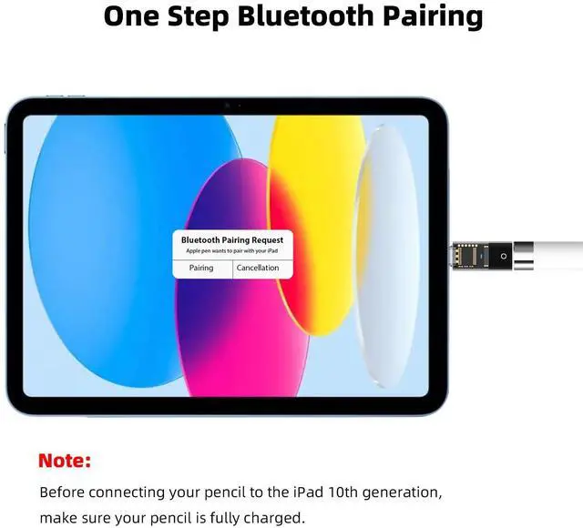 Alt view image 3 of 6 - Vszerda USB C to Pencil Adapter for Apple Pencil 1st Generation, USB-C Male to Pencil Charging Adapter for iPad 10th Gen, Type C iPencil Charger Connector Dongle Connector for iPad 10 (Transparent)