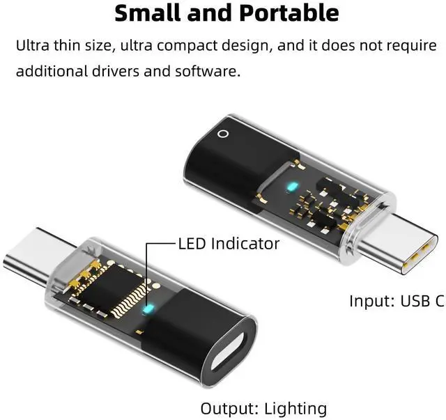 Alt view image 6 of 6 - Vszerda USB C to Pencil Adapter for Apple Pencil 1st Generation, USB-C Male to Pencil Charging Adapter for iPad 10th Gen, Type C iPencil Charger Connector Dongle Connector for iPad 10 (Transparent)
