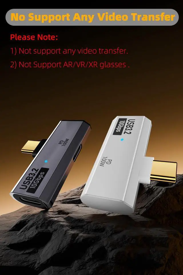 Alt view image 2 of 6 - Vszerda USB C Splitter (No Support Any Video Transfer), 2-in-1 Dual USB C Headphone Adapter Dongle with 100W Charging Port for Rog Ally, Steam Deck, iPhone 15/16, iPad (Grey)