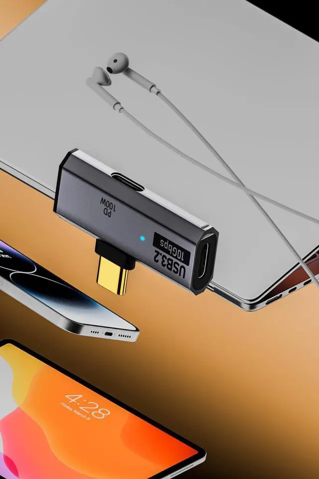 Alt view image 6 of 6 - Vszerda USB C Splitter (No Support Any Video Transfer), 2-in-1 Dual USB C Headphone Adapter Dongle with 100W Charging Port for Rog Ally, Steam Deck, iPhone 15/16, iPad (Grey)