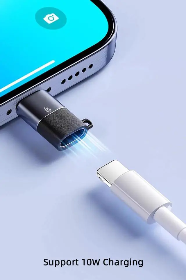 Alt view image 3 of 6 - Vszerda 2 Pack USB C to Lavalier Microphone Adapter, Type C Male Converter for iPhone Wireless Lavalier Microphone, iPhone 16/15 Series, iPad Air/Pro, Not for Headphone and Data (Black+Grey)