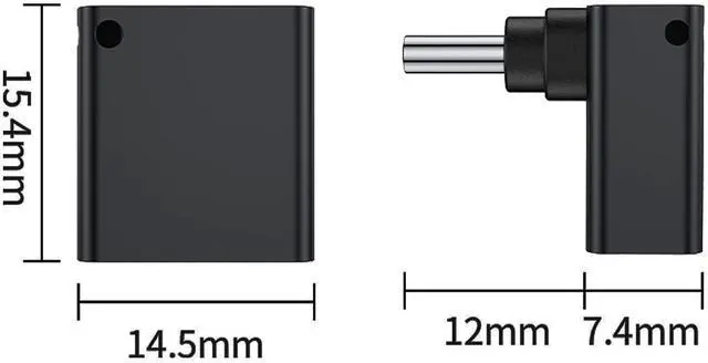 Alt view image 7 of 7 - Vszerda 2 Pack 90 Degree USB C to USB Adapter, Up and Down Angle USB C Male to USB 3.0 Female Connector Converter Compatible for MacBook Pro Air Laptop and More Type C Devices (Black)