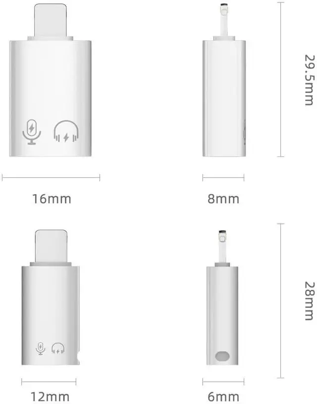 Alt view image 7 of 7 - Vszerda 2 Pack USB C and USB 3.0 OTG Adapter for iPhone/iPad, Support Connect Card Reader, U Disk, USB Flash Drive, Keyboard, Mouse, Lavalier Microphone, Digital Headphone