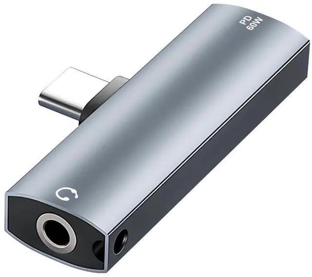 Main image of Vszerda USB C to 3.5mm Headphone and Charger Adapter, 2-in-1 USB Type C to Aux Audio Jack with PD 60W Fast Charging Splitter Dongle for iPhone 15/16 Series, iPad, Galaxy, Note, Pixel and More