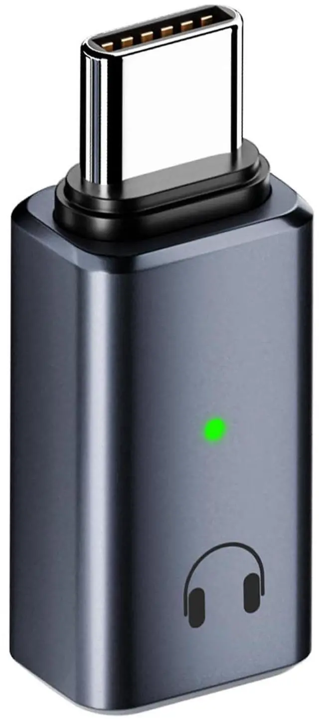 Main image of Vszerda USB C to Headphone Jack Adapter, Type C Male Converter for iPhone Wired Earbuds, iPhone 16/15 Series,iPad Air, Not Support Lavalier Microphone, Charging and Data (Grey)