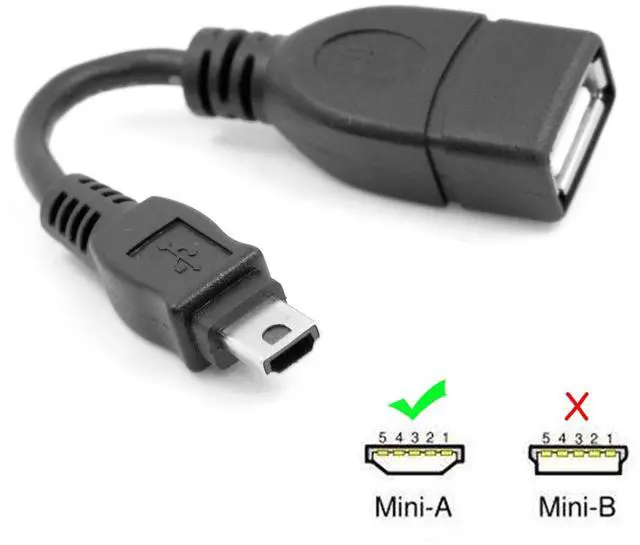 Alt view image 2 of 7 - Vszerda Cable VMC-UAM1 USB 2.0 OTG Cable Mini A Type Male to USB Female Host for Handycam PDA Phone