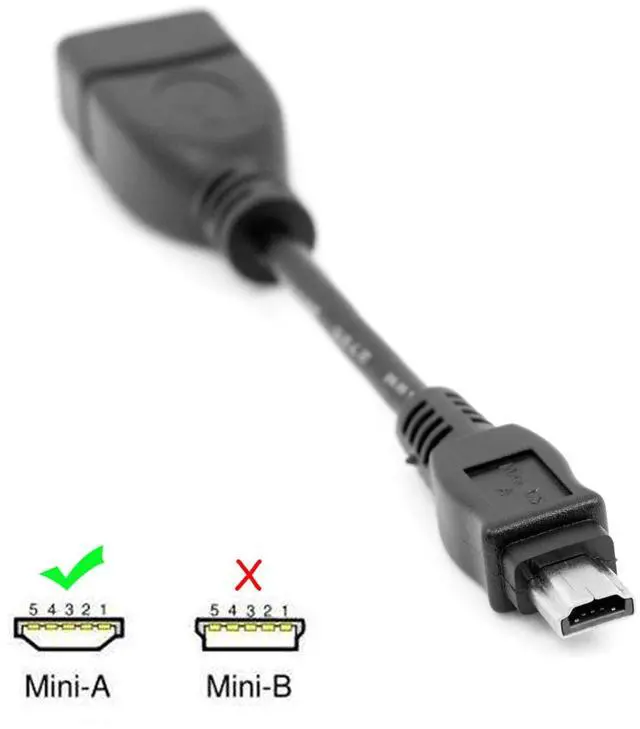 Alt view image 3 of 7 - Vszerda Cable VMC-UAM1 USB 2.0 OTG Cable Mini A Type Male to USB Female Host for Handycam PDA Phone