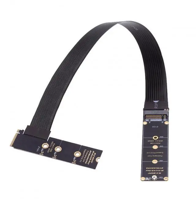 Main image of Vszerda Adapter NGFF M-Key NVME Male to Female Extension PCI Express Cable 30cm Right Angled Type 90 Degree PCI-E 4.0 for Mainboard SSD 2230/2242/2260/2280