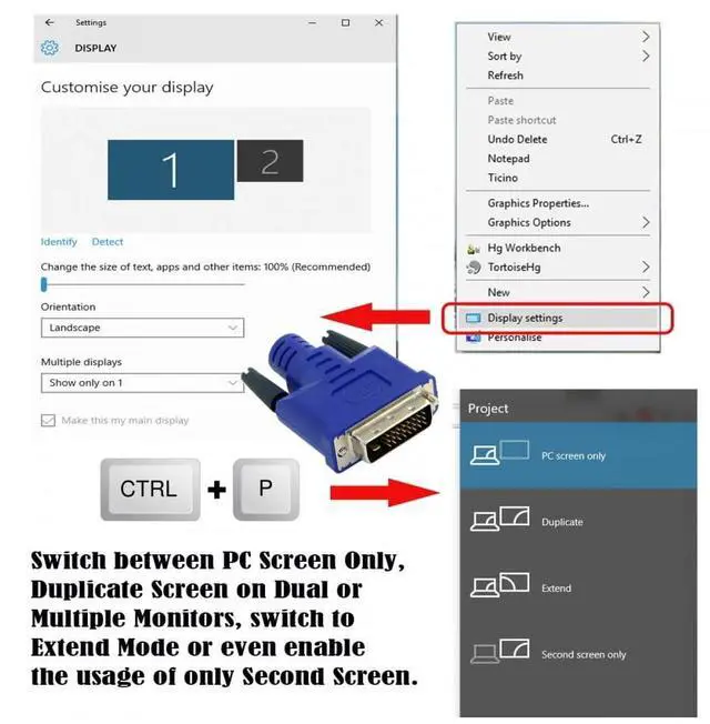 Alt view image 3 of 7 - Vszerda Adapter Virtual Display Adapter DVI DDC EDID Dummy Plug Headless Ghost Display Emulator HDTV 1080P@60Hz