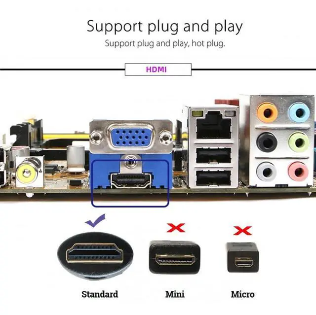 Alt view image 3 of 7 - Vszerda Adapter Virtual Display Adapter 4K HDMI 1.4 DDC EDID Dummy Plug Headless Ghost Display Emulator HDTV Gold Color 4K@60Hz