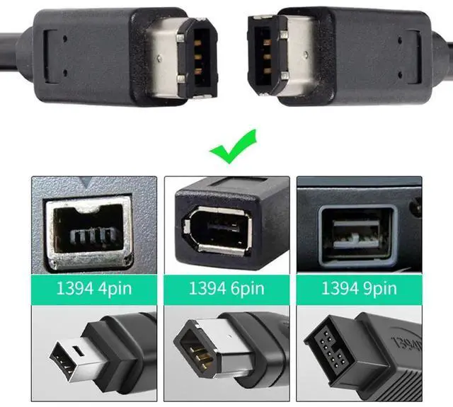 Alt view image 5 of 7 - Vszerda IEEE 1394 Firewire 400 6-pin to 6-pin Cable FireWire 400Mbps 6p to 6p Capture Cord 1.8m