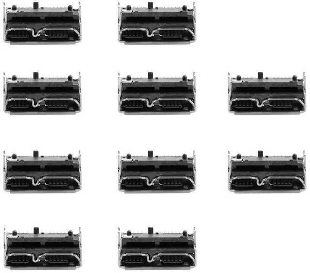 Main image of Vszerda Connector 10pcs Micro USB 3.0 10pin Female Socket Receptacle Board Mount SMT Type 5.2mm Height for SSD USB Hard Disk