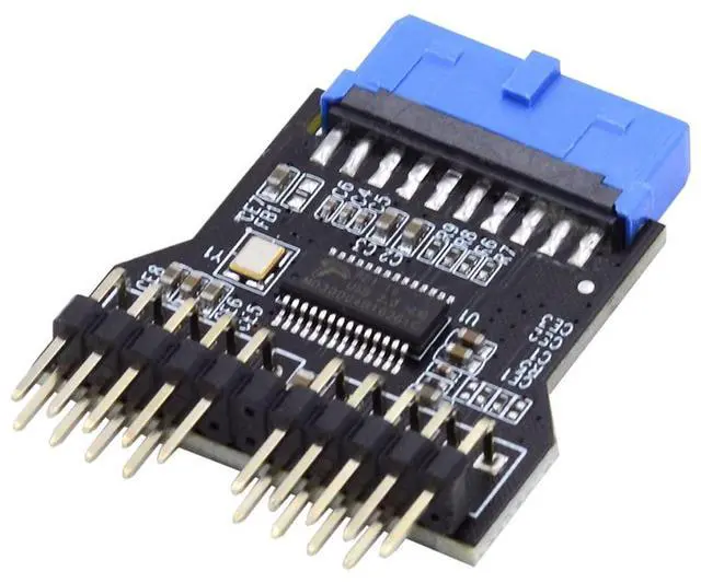 Main image of Vszerda Motherboard 19pin USB 3.0 Header 1 to 2 USB2.0 9Pin Female Extension HUB Connector Adapter Port Multilier