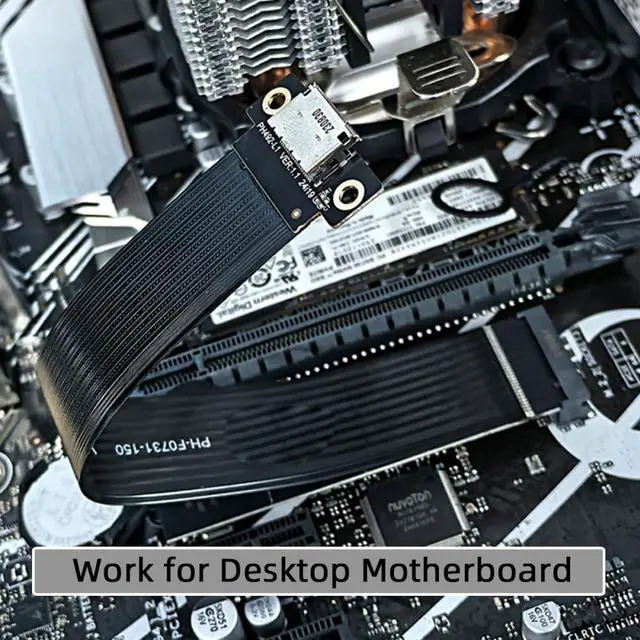Alt view image 6 of 7 - Vszerda 2280 NGFF PCI-E4.0 M.2 M-Key to Oculink SFF-8612 SFF-8611 Host Cable 15cm for NVME U.2 SSD Egpu