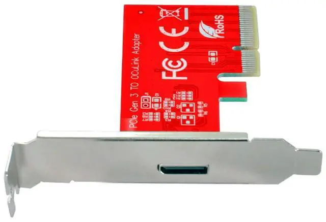 Main image of Vszerda Card PCI-E 3.0 Express 4.0 x4 to Oculink External SFF-8612 SFF-8611 Host Adapter for PCIe SSD with Bracket